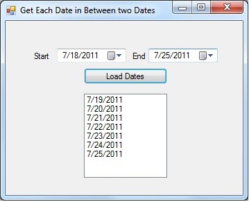 دانلود پروژه نمایش زمان های بین 2 تاریخ با استفاده از Generic List در سی شارپ