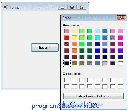 آموزش Color Dialog Box در سی شارپ c#.net
