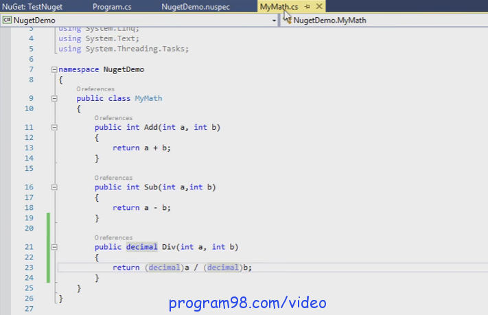آموزش ساخت nuget packege در سی شارپ c#.net